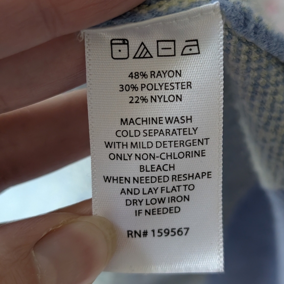 Willow & Wind Blue Floral/Flower Cardigan Sweater - Size L - Picture 6 of 6